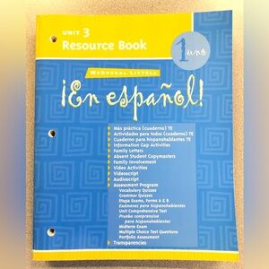 vtg En Espanol 1 Unit 3 Resource Book McDougal Littell 2004